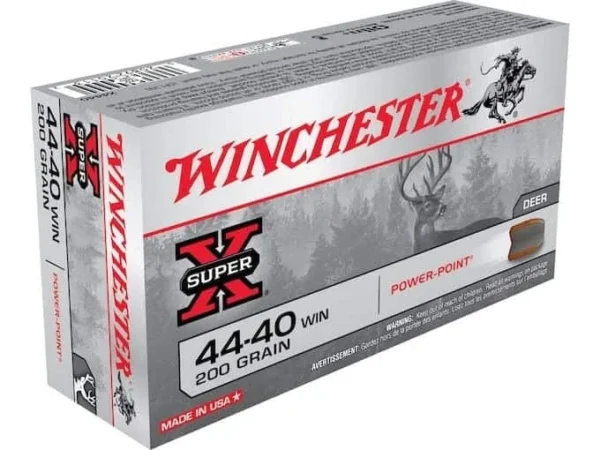 Winchester Super-X Ammunition 44-40 WCF 200/225 Grain Power-Point Box of 50